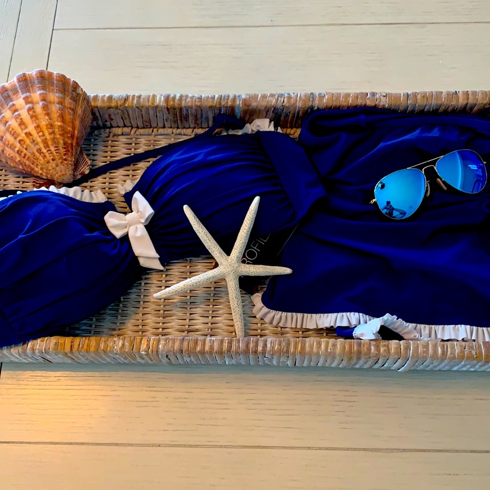 Profile Ruffled Bikini top and Swim Skirt NWT